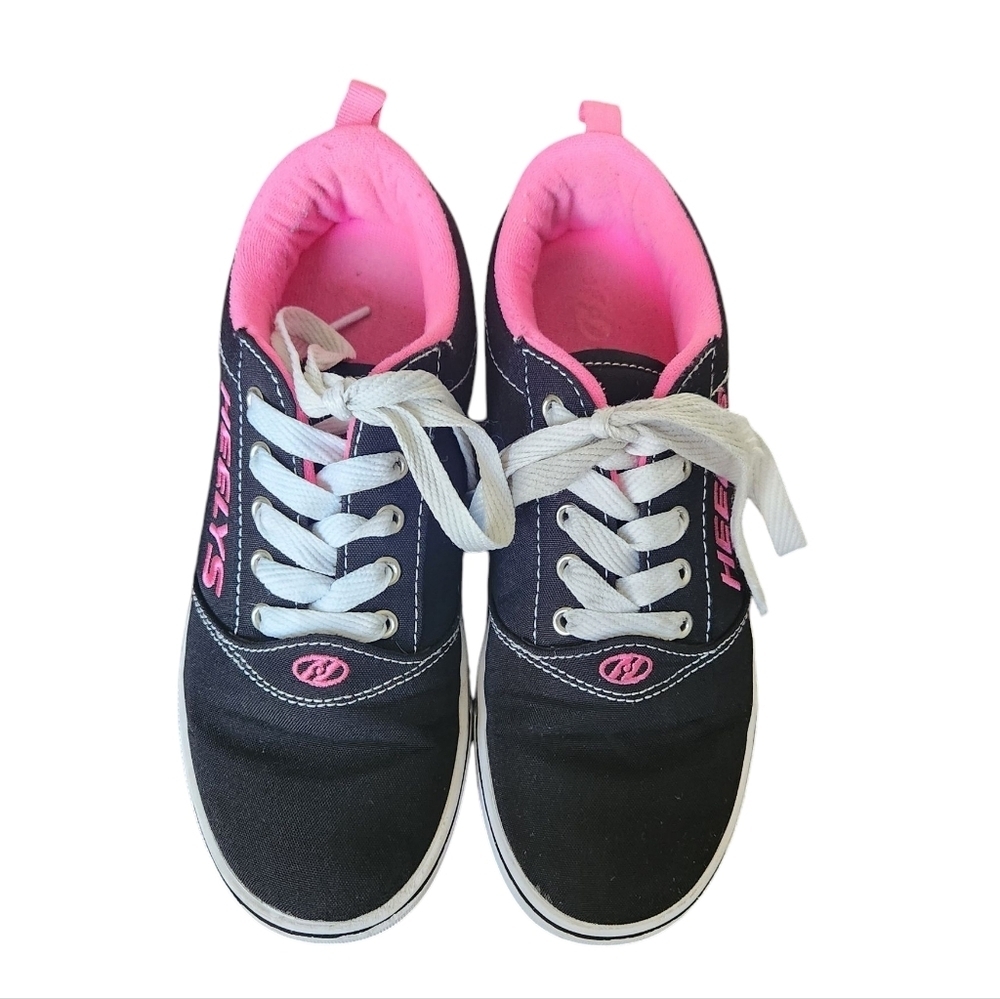 Heelys Pro 20 Pink Black White Lace Up Low Profile Wheels Skater Shoe Youth 6 - Picture 9 of 9